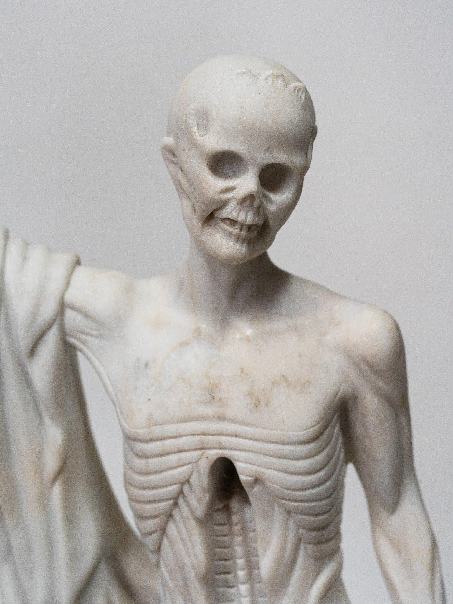 anatomical sculpture in marble.