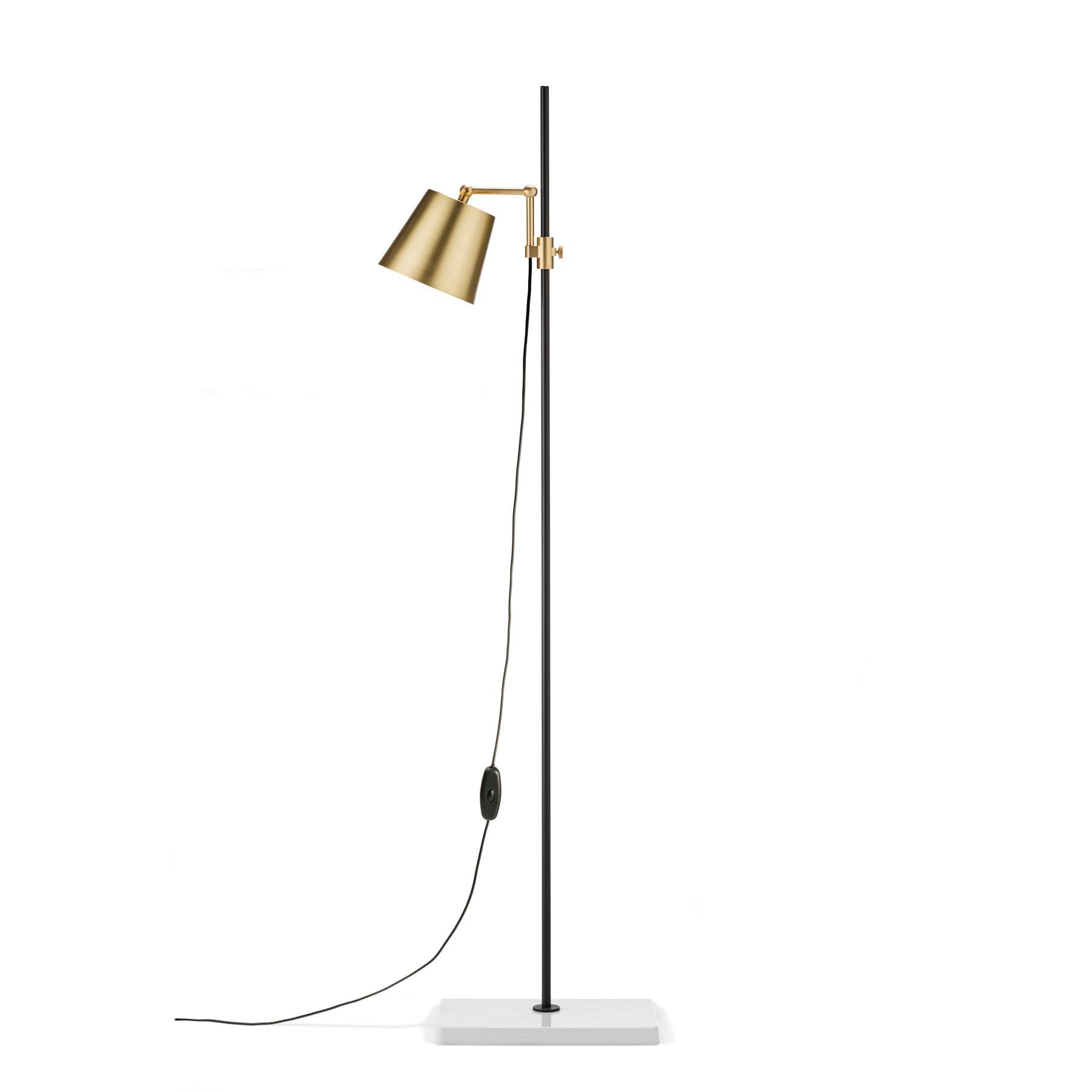 Floor lamp designed by Anatomy Design in 2010. 

The Lab light design came about from a genuine fascination with laboratory equipment and with all those fantastic clamps and levers — the perfect place to start designing a multi-functional