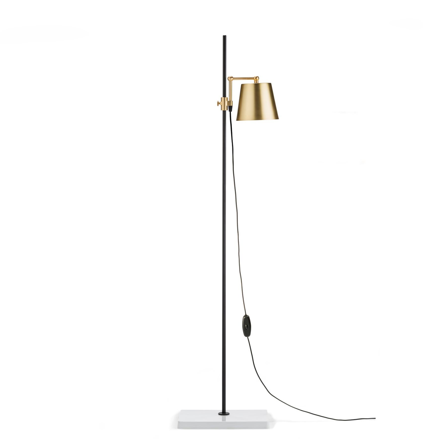 Anatomy Design 'Lab Light Floor' Brass, Porcelain and Steel Floor Lamp 1