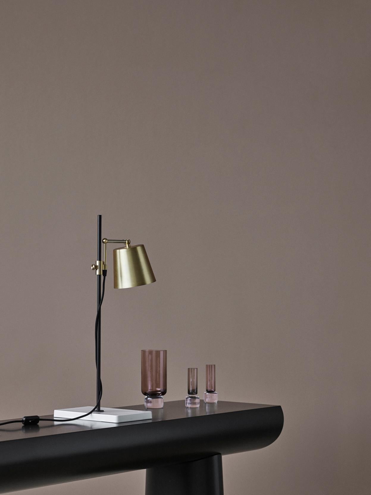 Contemporary Anatomy Design 'Lab Light Table' Brass, Porcelain and Steel Lamp by Karakter For Sale