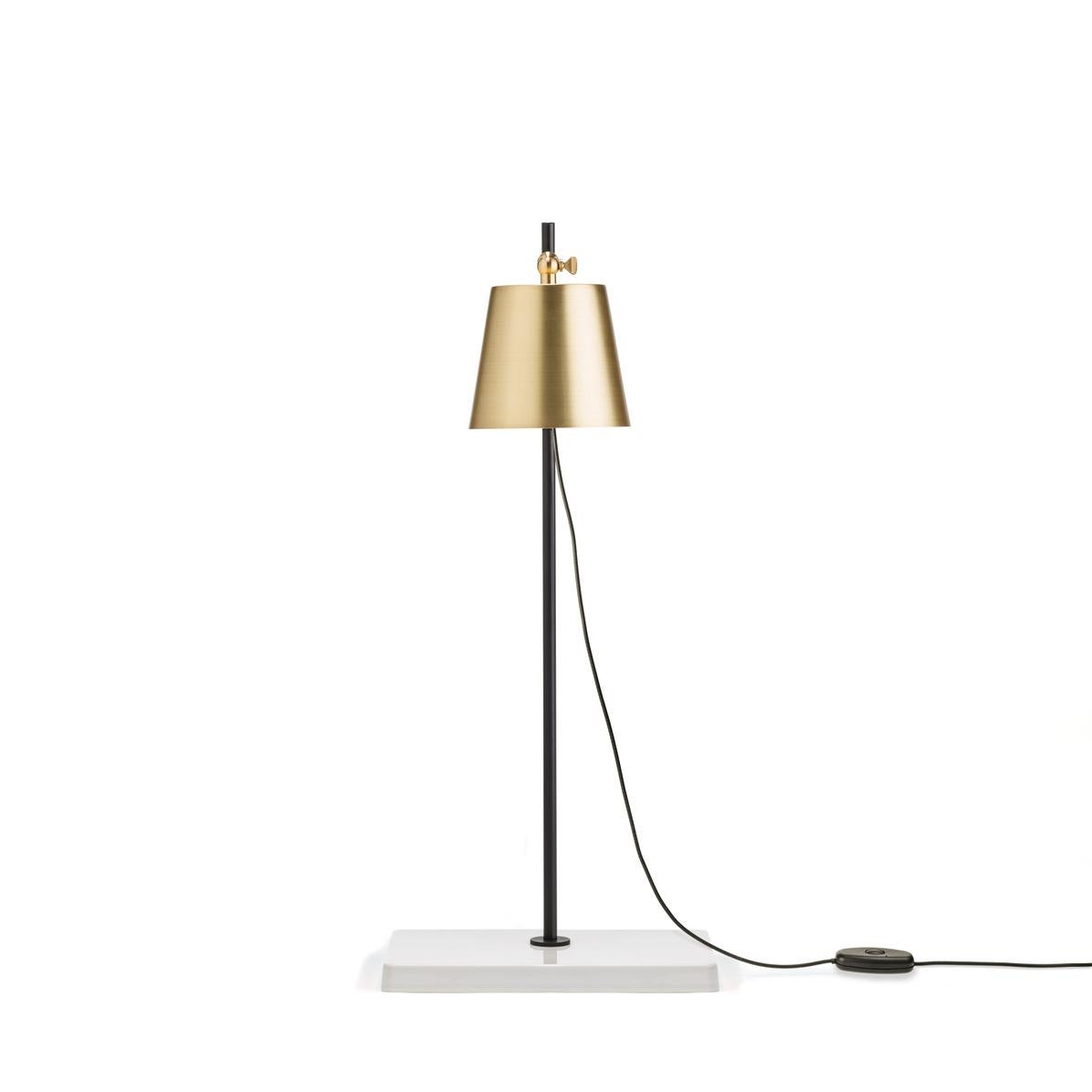 Danish Anatomy Design 'Lab Light Table' Brass, Porcelain and Steel Lamp by Karakter