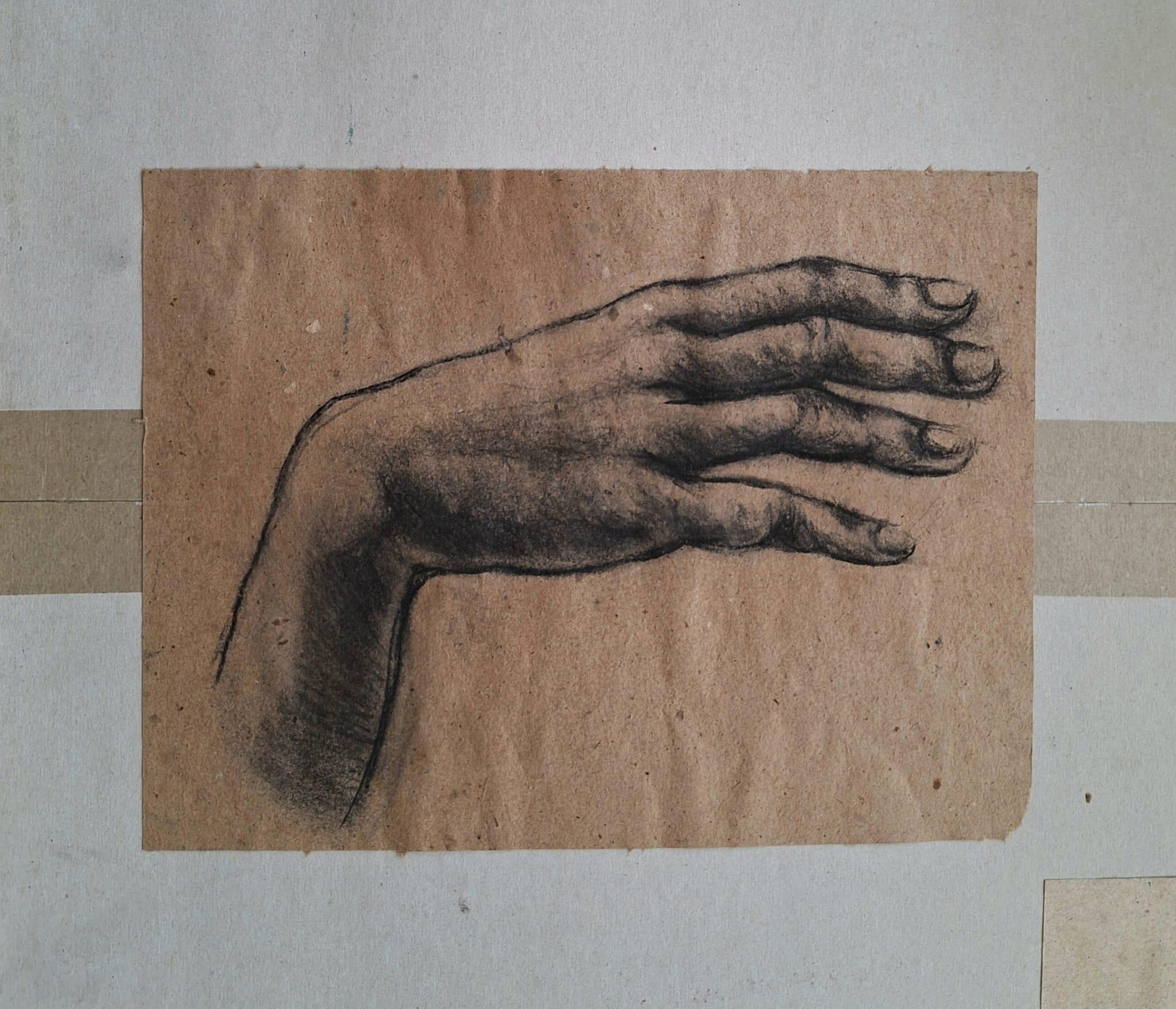 Dessin de la main dans le style de Mano del Pache Bon état - En vente à Los Angeles, CA