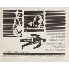 Anatomy of a Murder 1959 U.S. Half Sheet Film Poster