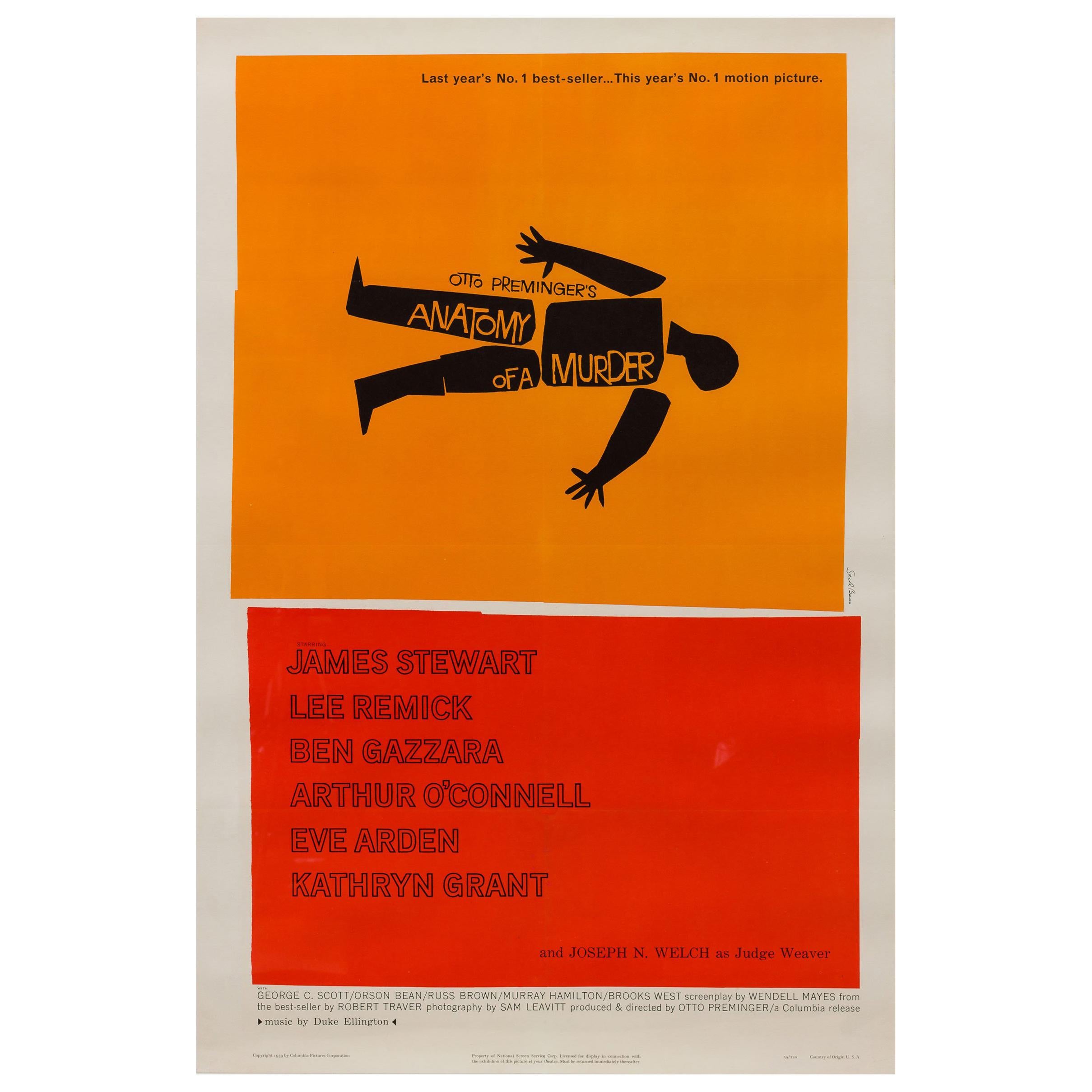 Filmplakat „Anatomy of a Murder“, Saul Bass, 1959