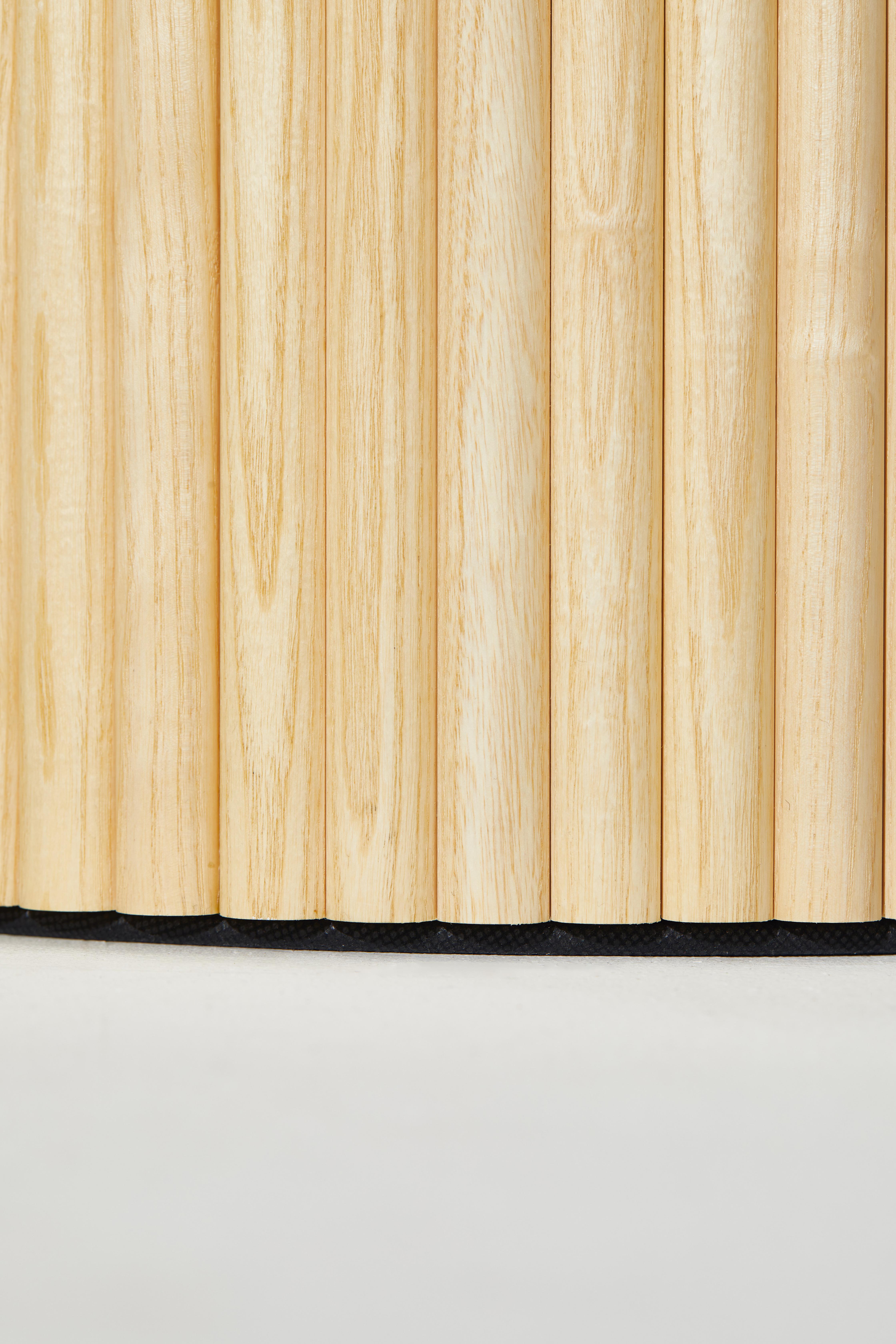 German ANC-66 Side Table in Natural Ash Wood And Concrete by Heilig Objects For Sale