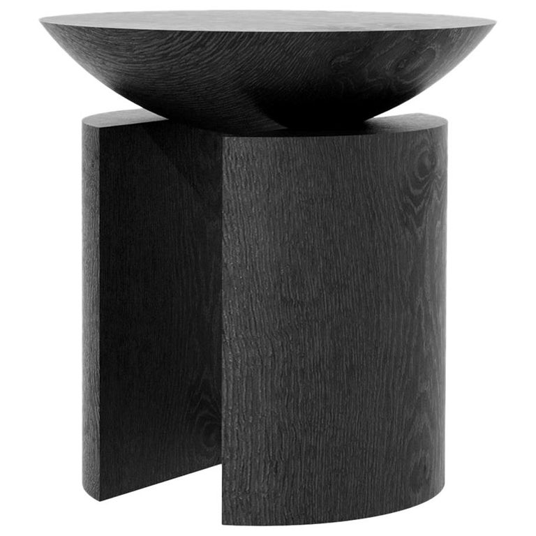 Anca Grande / Sculptural Side Table/Stool / Hardwood by Pedro Paulo Venzon For Sale