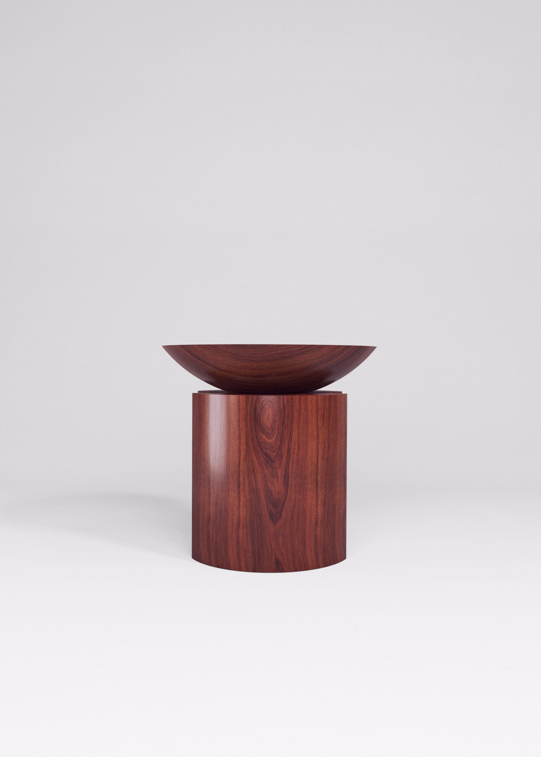 Minimalist Anca Larga in Oil / Sculptural Side Table/Stool / Hardwood by Pedro Paulo Venzon For Sale