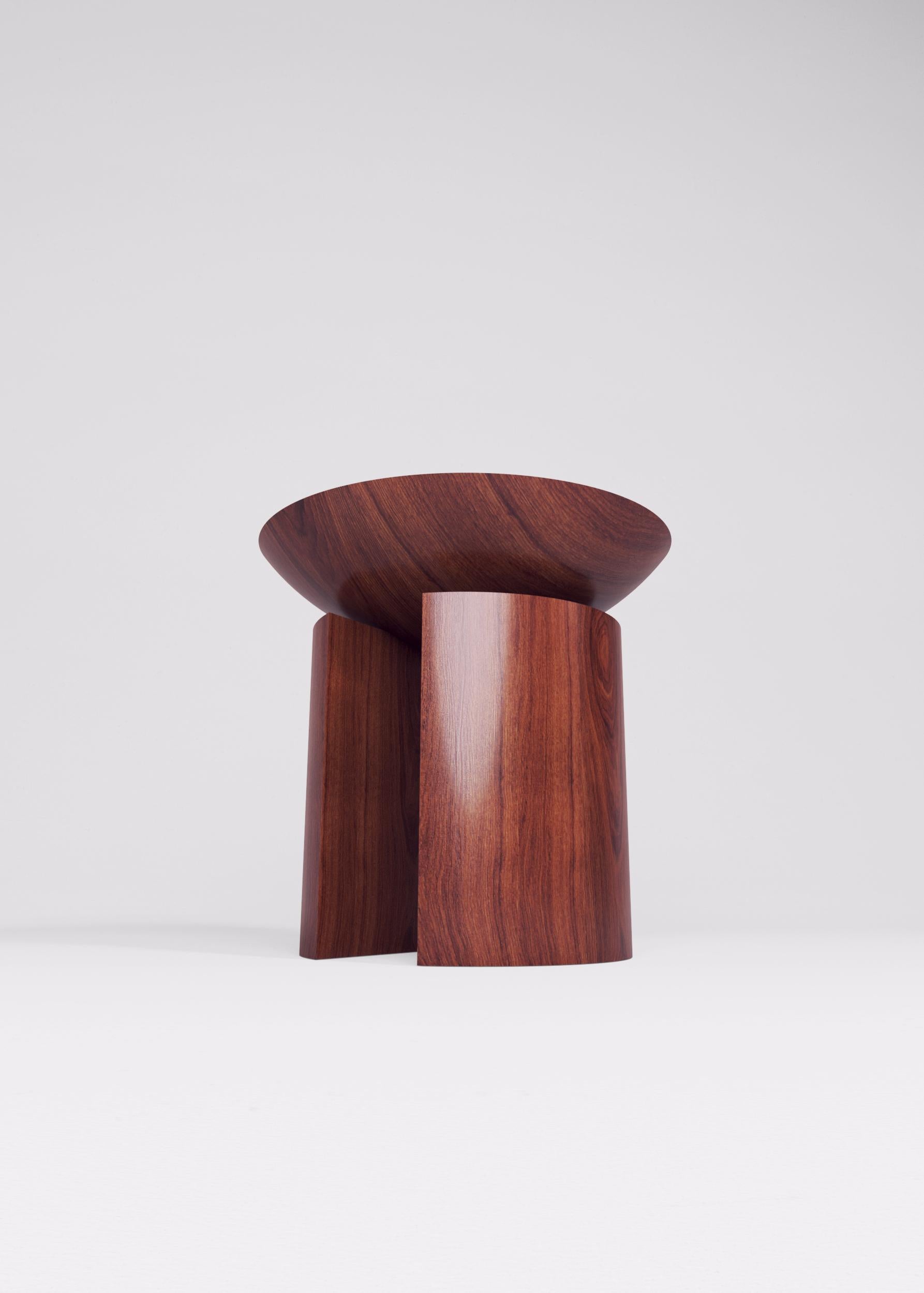 Brazilian Anca Larga in Oil / Sculptural Side Table/Stool / Hardwood by Pedro Paulo Venzon For Sale