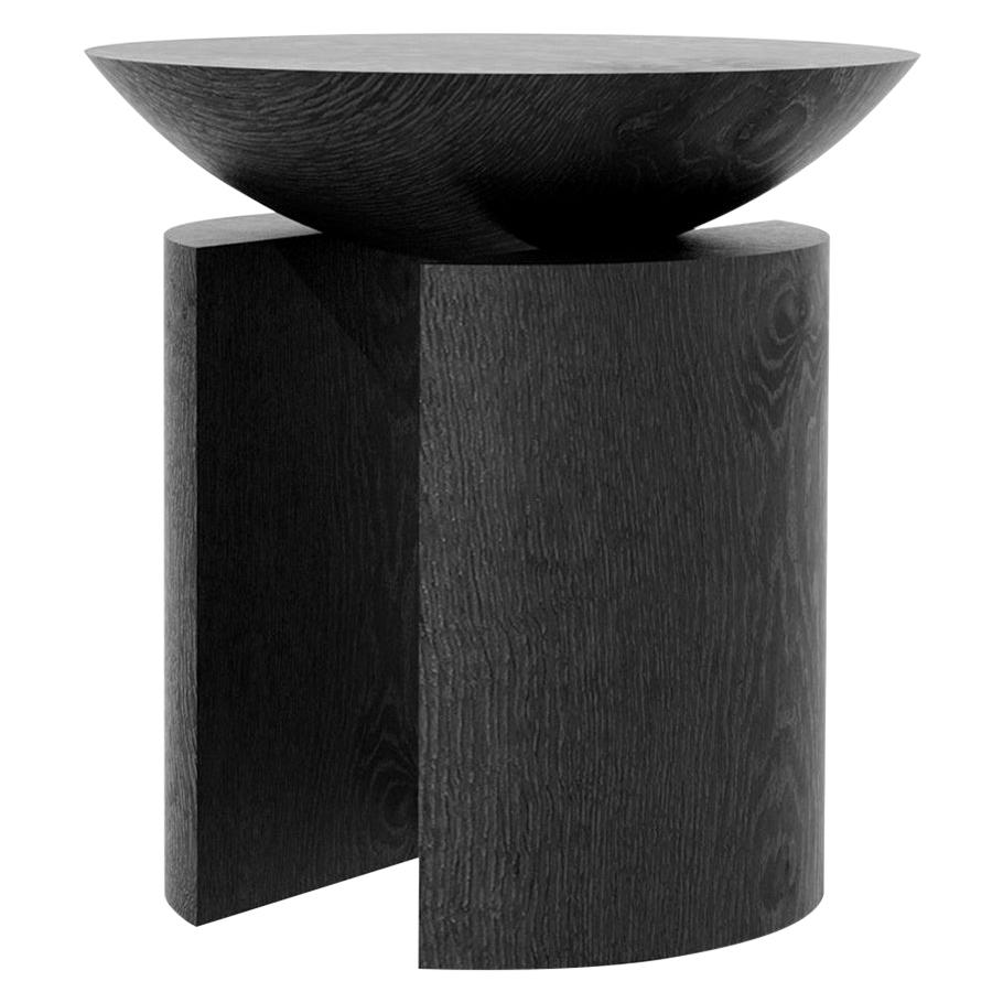 Anca Sculptural Side Table ( H 16in.) Tropical Hardwood  by Pedro Paulo Venzon
