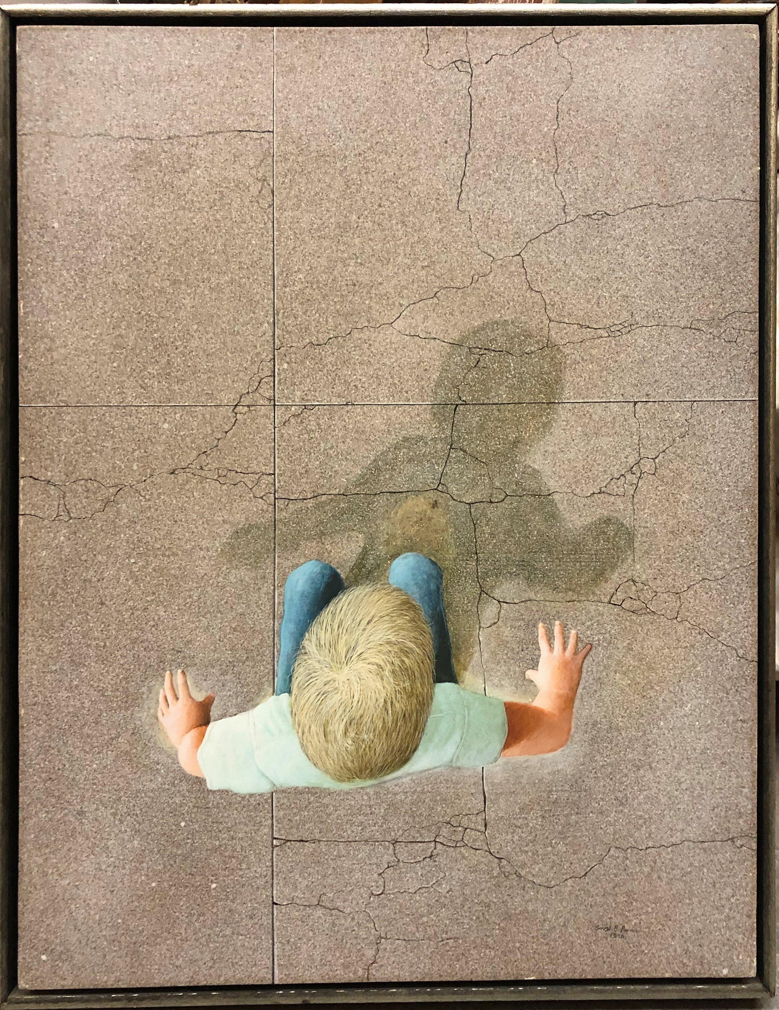 Figure of a Boy Walking, Ancel Nunn, Egg Tempera Realism For Sale 1