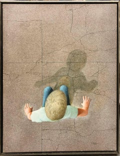 Figur eines gehenden Jungen, Ancel Nunn, Eitempera- Realismus