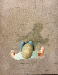 Figure of a Boy Walking, Ancel Nunn, Egg Tempera Realism