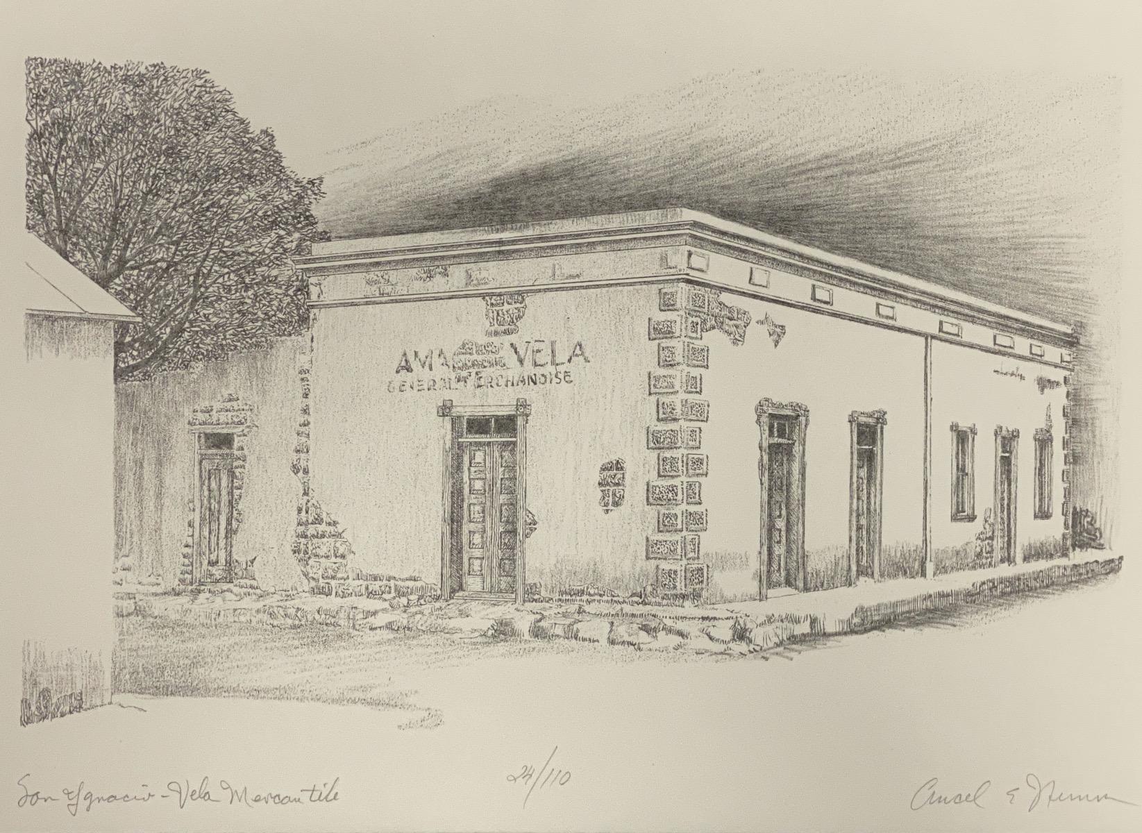 Landscape Print de Ancel Nunn - "San Ygnacio - Vela Mercantil"   Texas