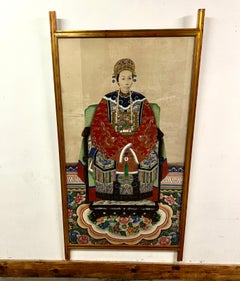 Ancestor Portrait Framed in Gold Leafed Frame