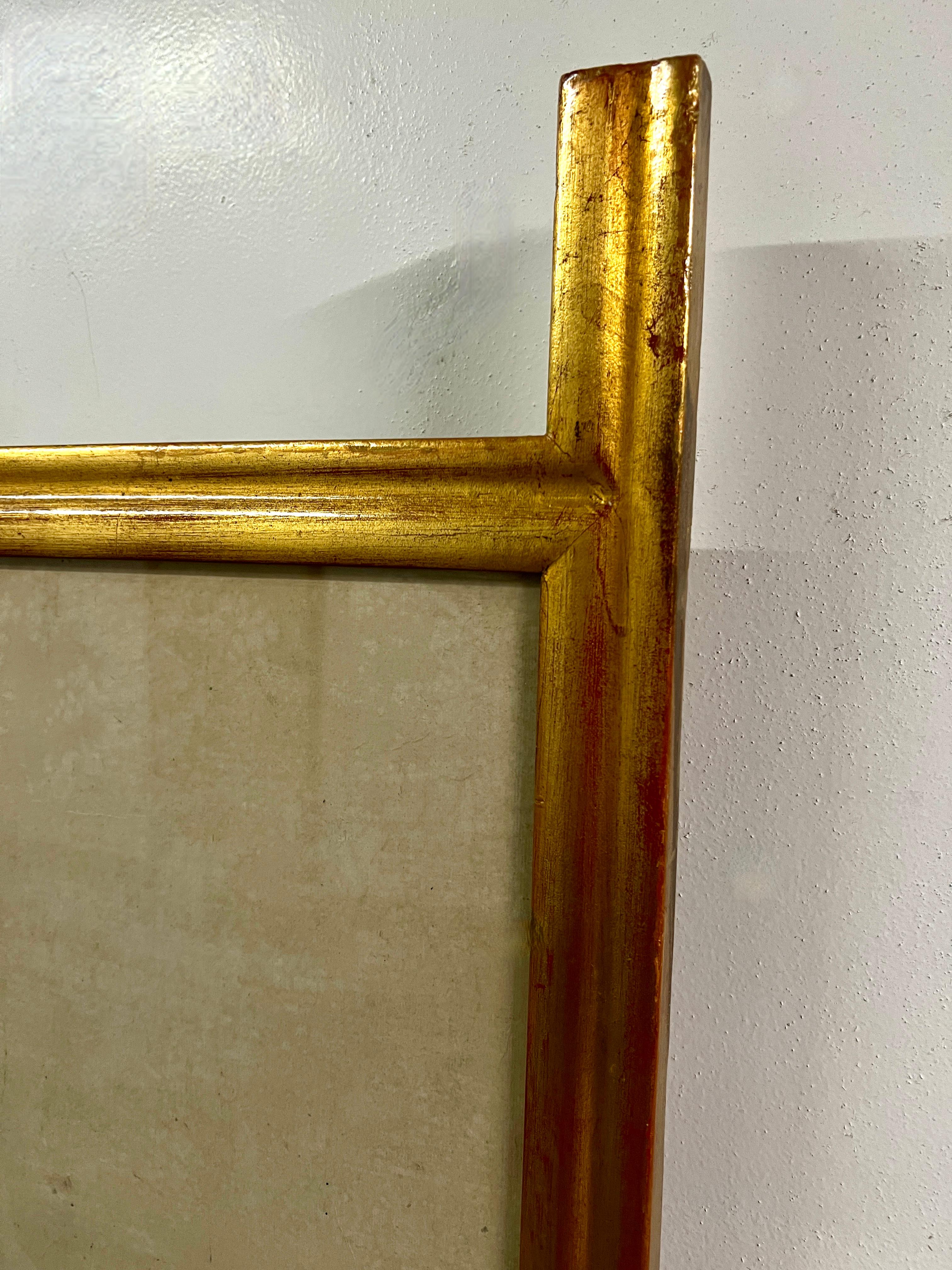 Fait main Portrait d'ancêtre encadré dans un cadre en feuille d'or en vente