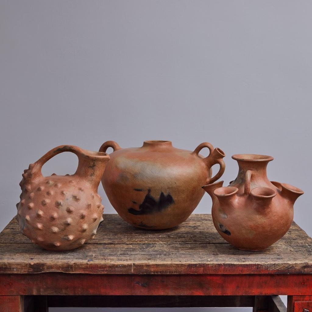 Ancestral Terracotta Vase with Spikes 1