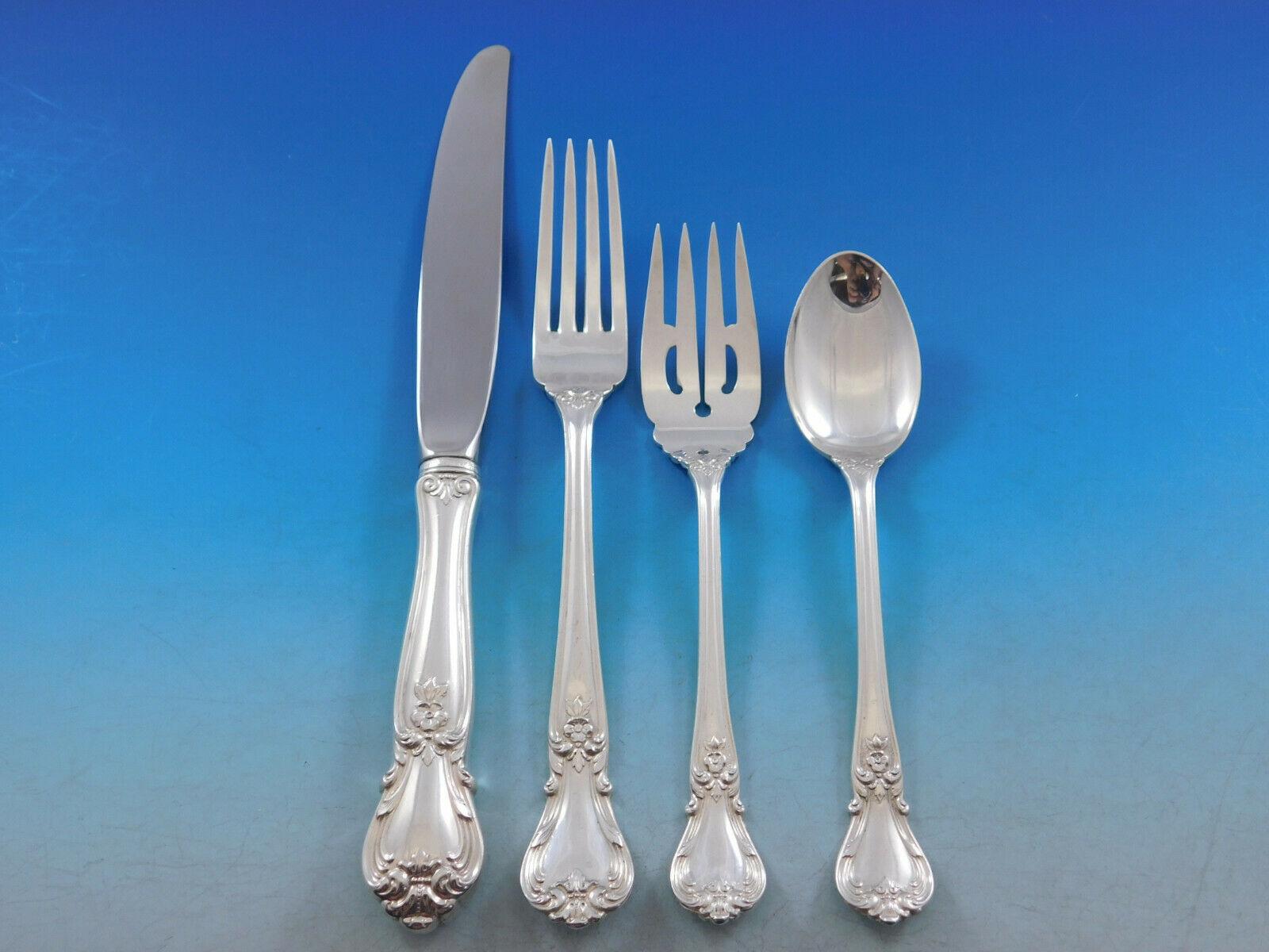 Wandleuchter von Weidlich, 72-teiliges Besteckset aus Sterlingsilber im Zustand „Hervorragend“ im Angebot in Big Bend, WI
