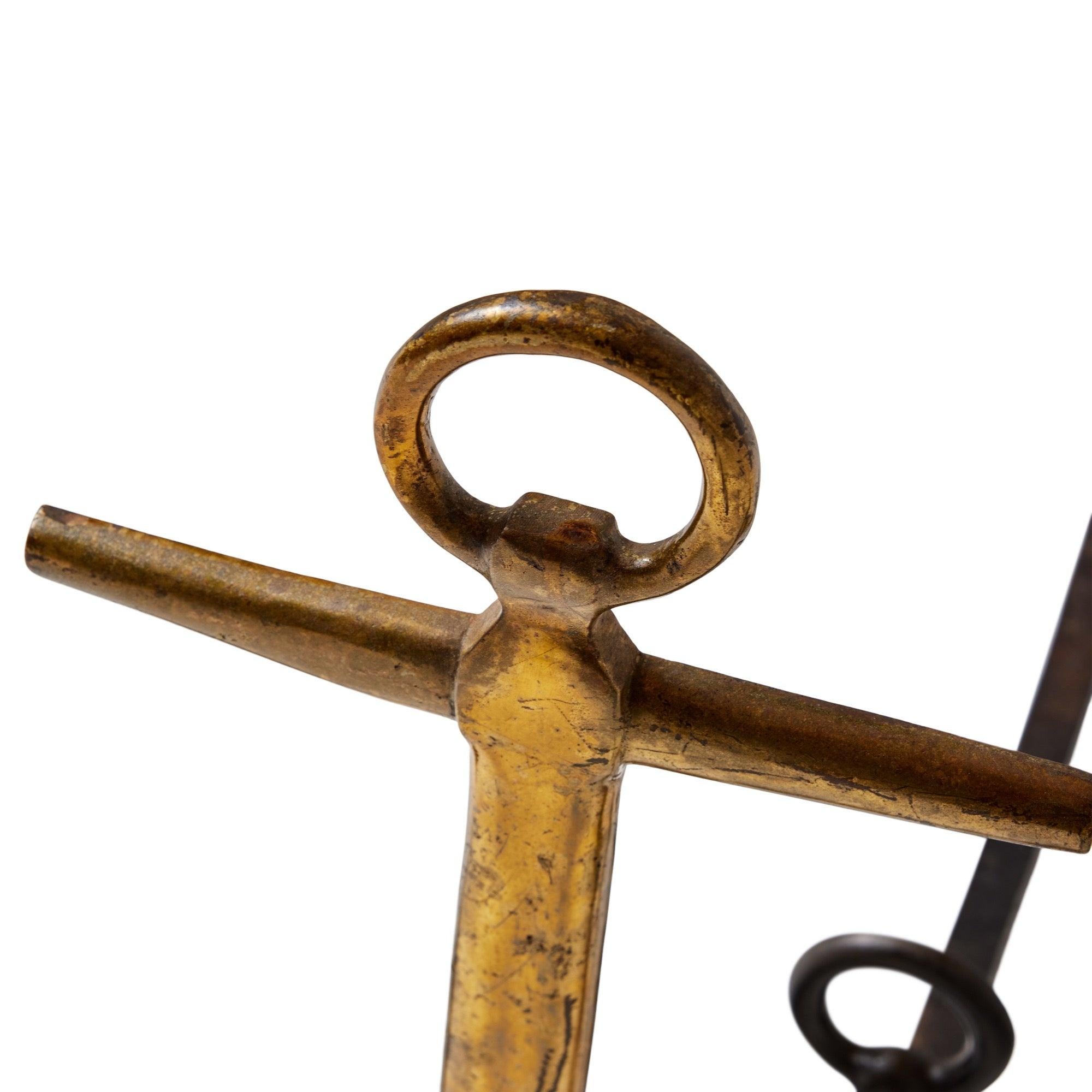 Mid-20th Century Anchor Andirons For Sale