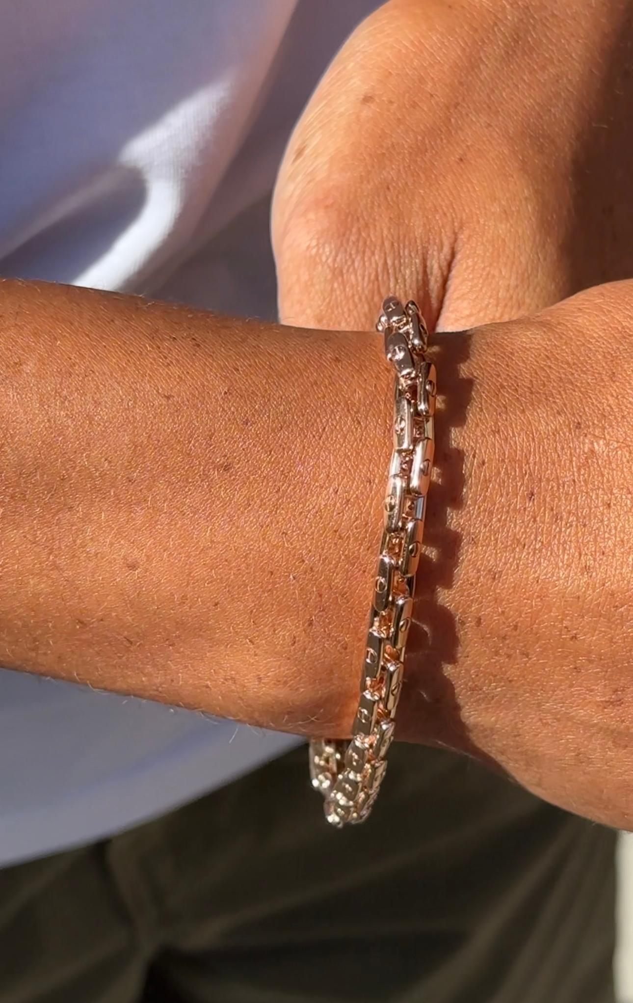 Bracciale con ancora in oro rosa In condizioni Nuovo in vendita a New York, NY