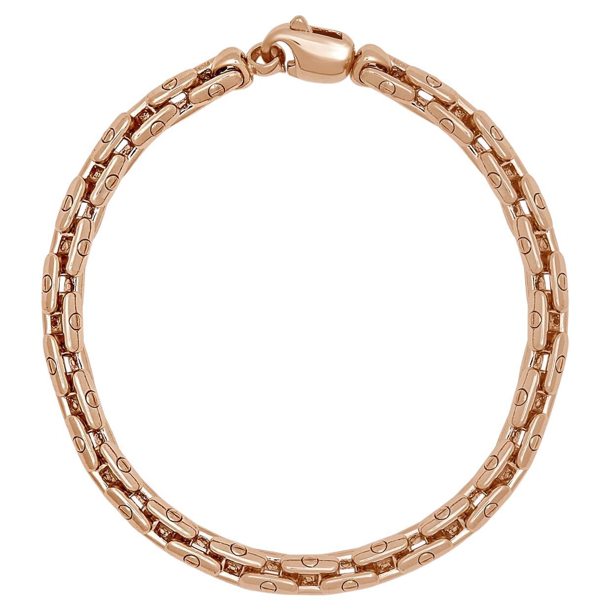 Pulsera Ancla en Oro Rosa