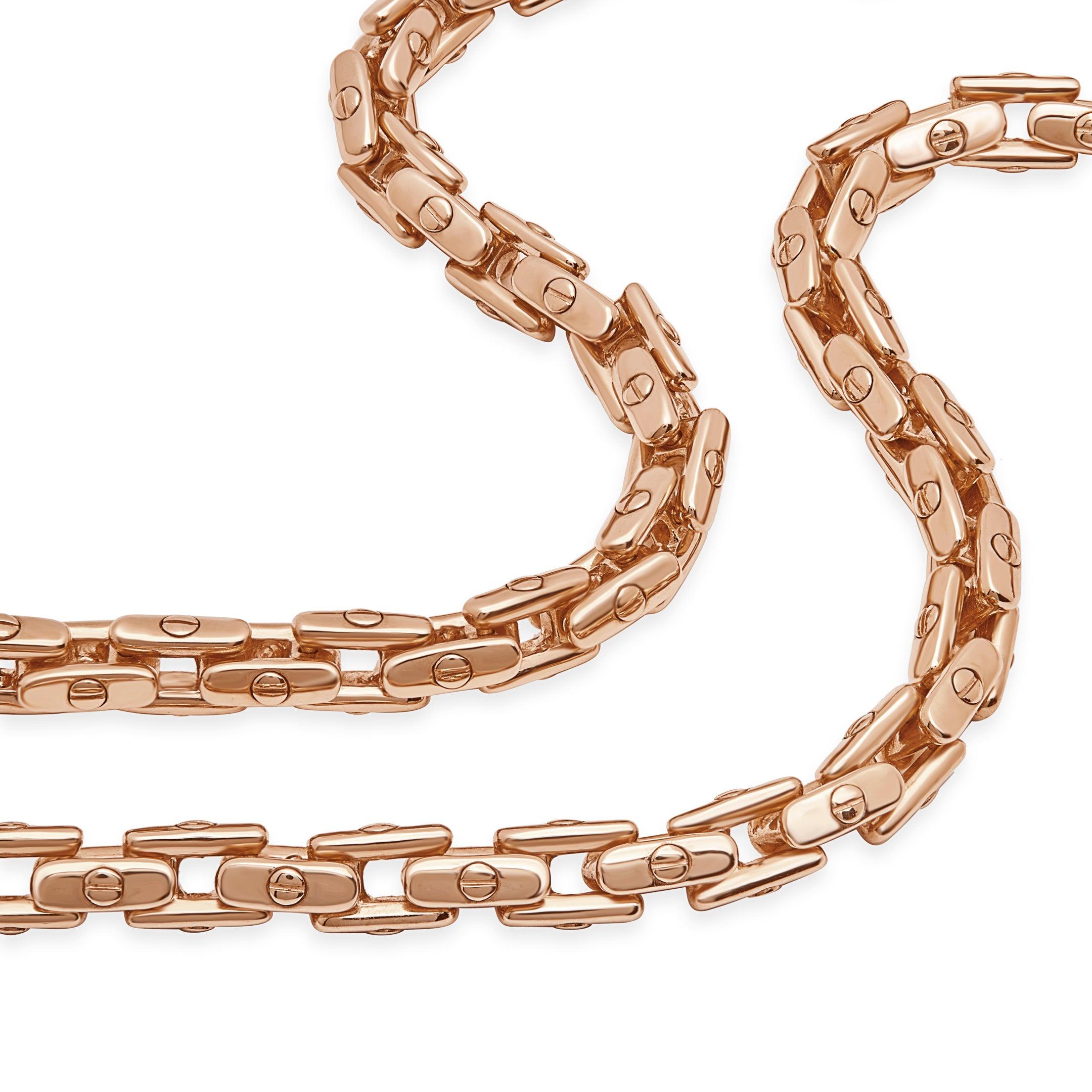 Cadena de ancla en oro rosa Contemporáneo en venta