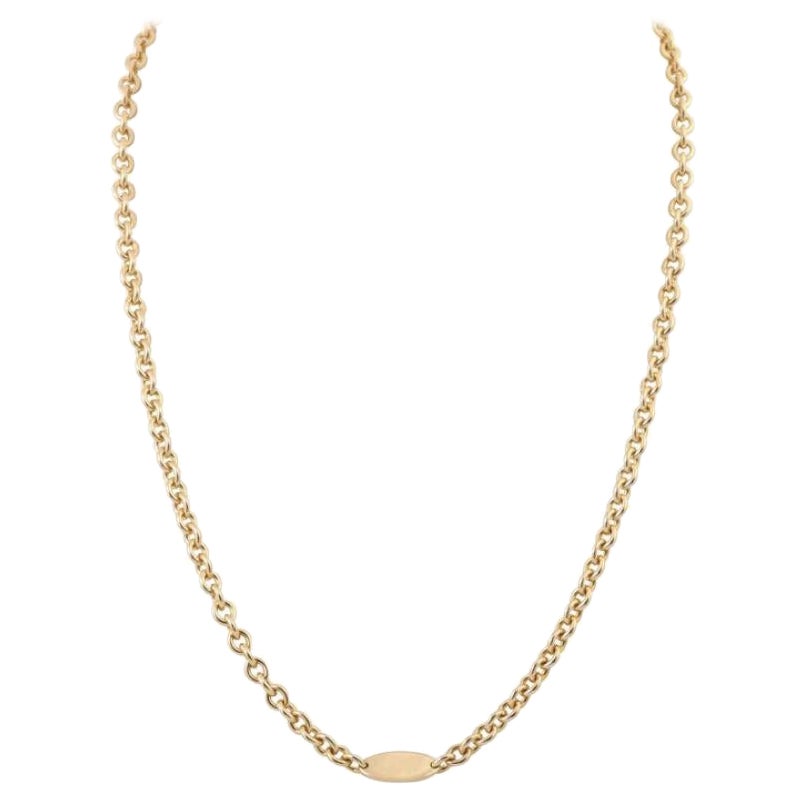 Anchor Chain with an Oval Engraving Plate For Sale