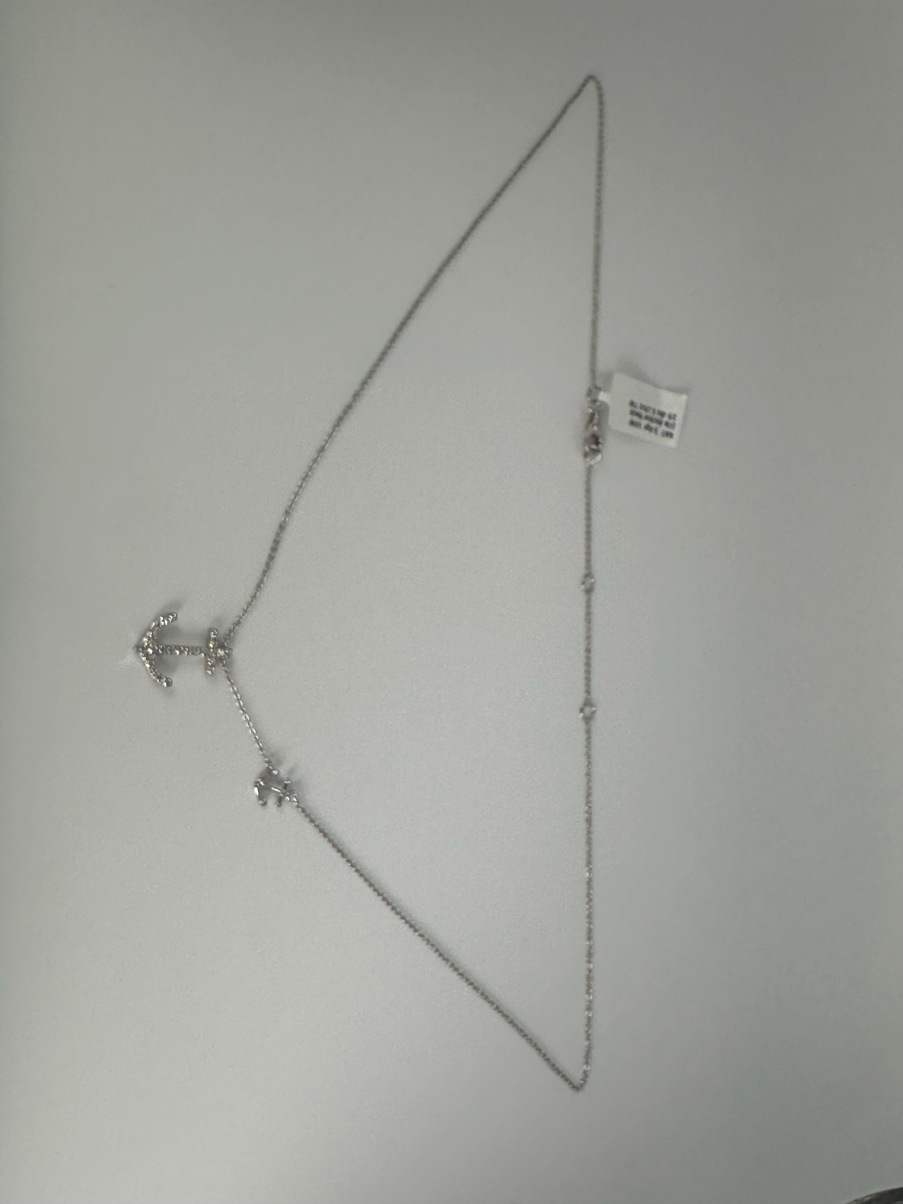 Collana con diamanti Anchor in oro 14KT splendidamente realizzata! in vendita 2