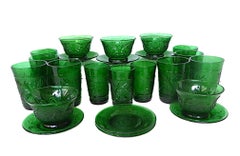 Anchor Hocking Depression Glass Sandwich Patt. Greene & Greene anni '50 - 23 pezzi