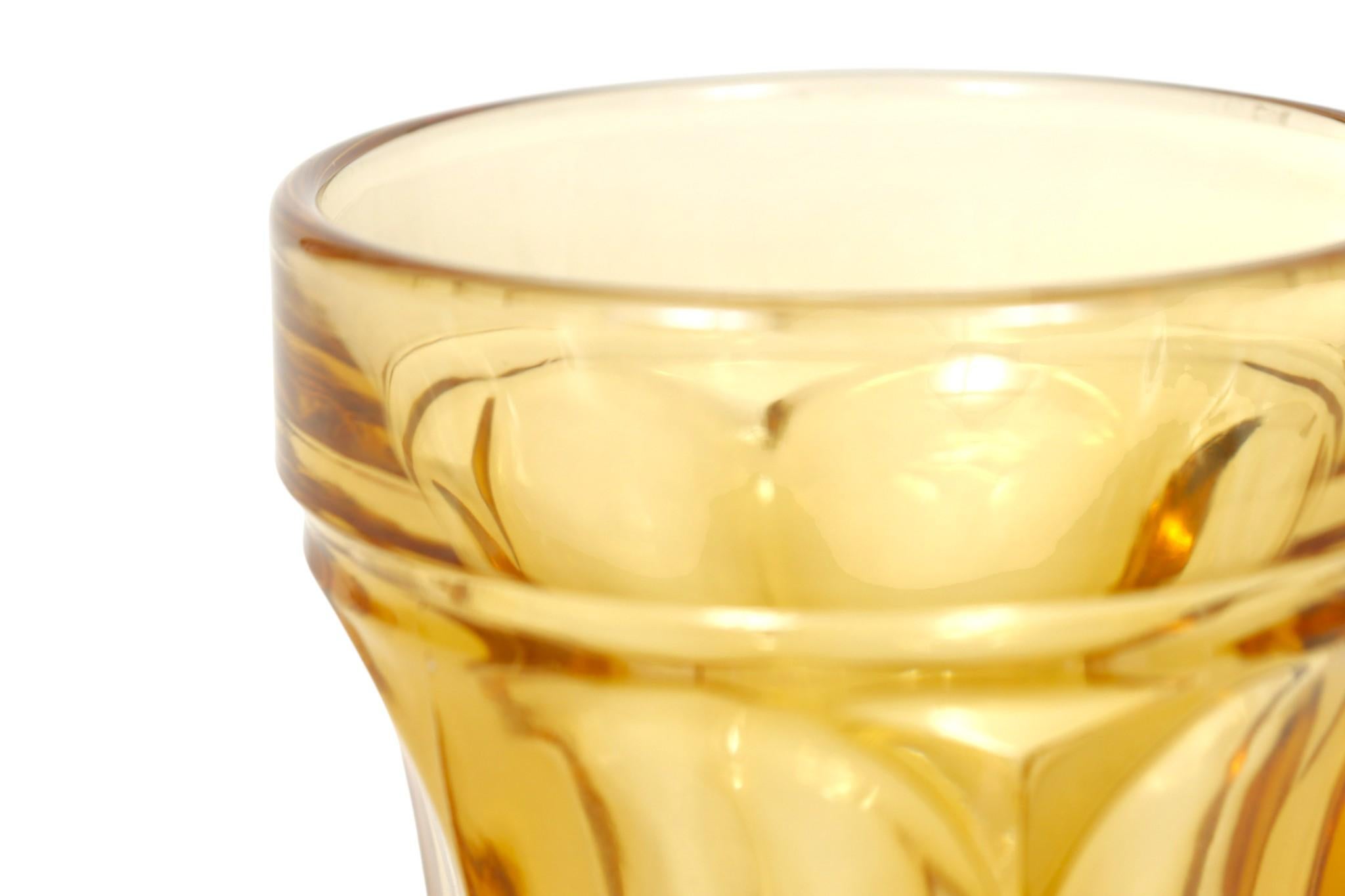 20th Century Anchor Hocking Fairfield Amber Glasses, Set of 8 For Sale