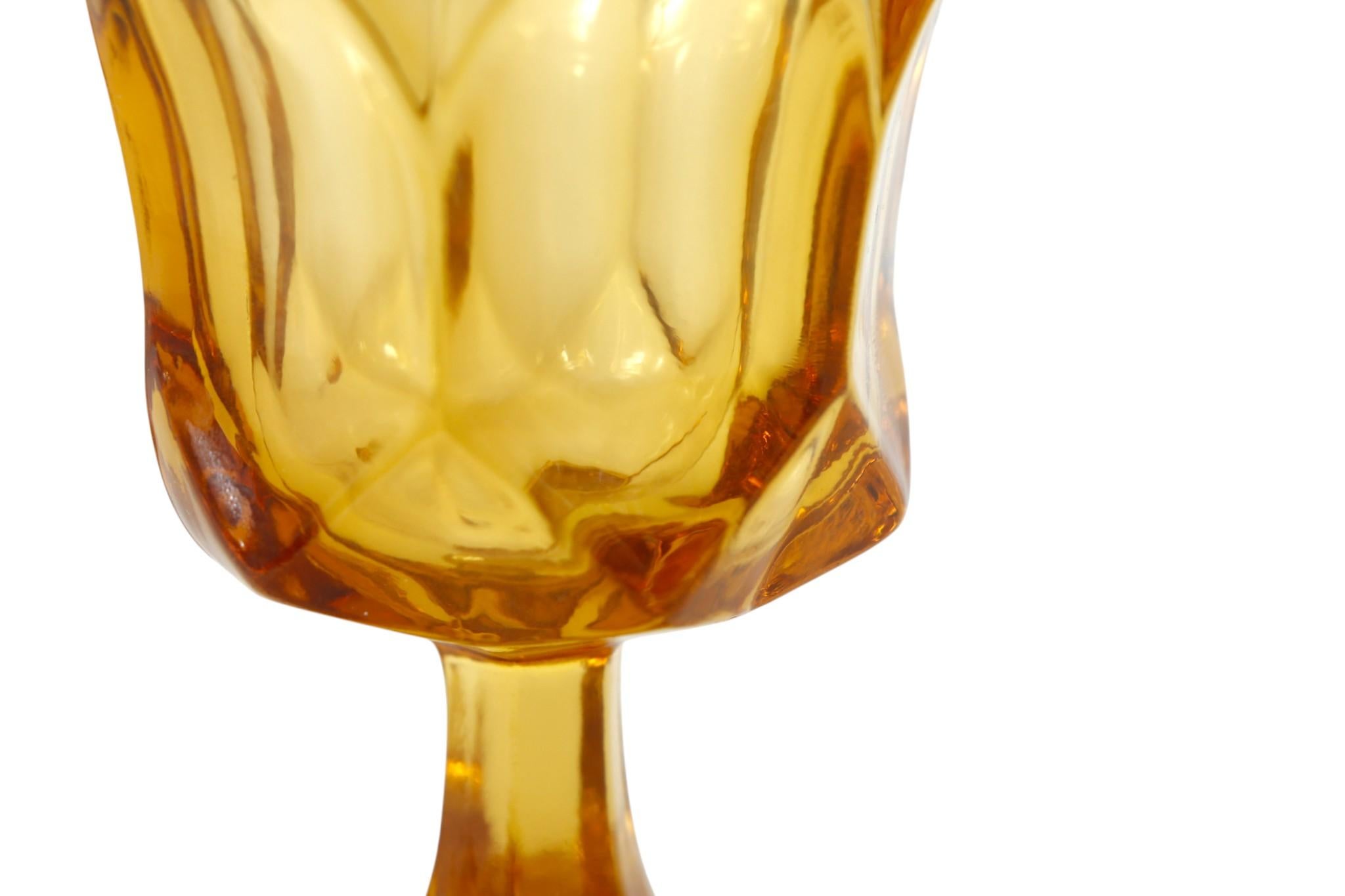 Anchor Hocking Fairfield Amber Glasses, Set of 8 For Sale 1