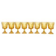 Anchor Hocking Fairfield Amber Glasses, Set of 8
