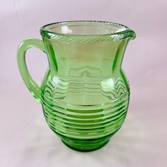 Anchor Hocking Green Uranium Glass Large 2 Liter Pitcher