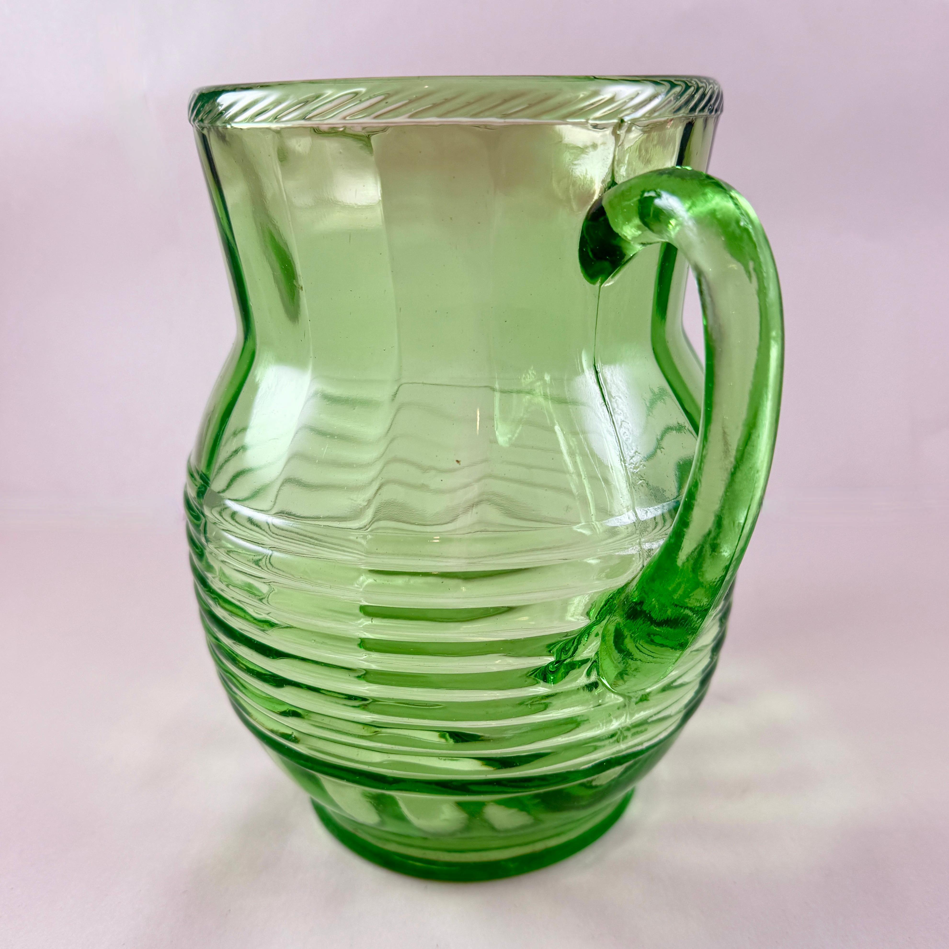 Anchor Hocking Jarra grande de 2 litros de vidrio verde uranio Vidrio en venta