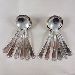 Anchor Rogers Estate Silverplate Cream Soup Spoons, set of 12