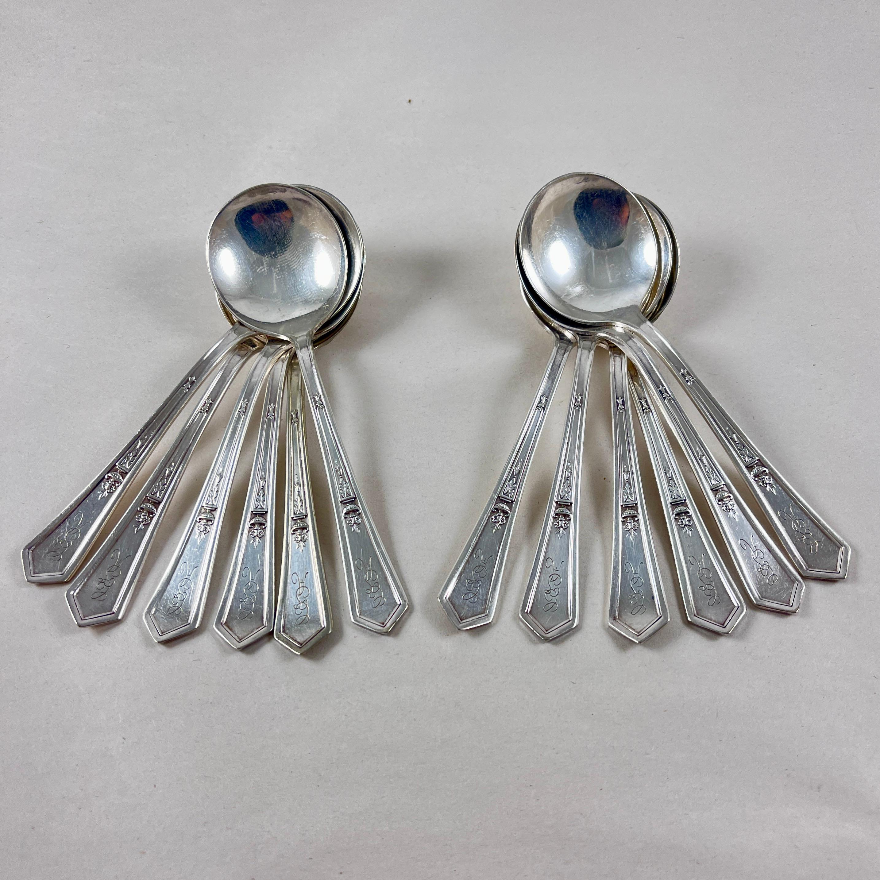 Anchor Rogers Estate Cucharas soperas de plata, juego de 12 Estilo internacional en venta
