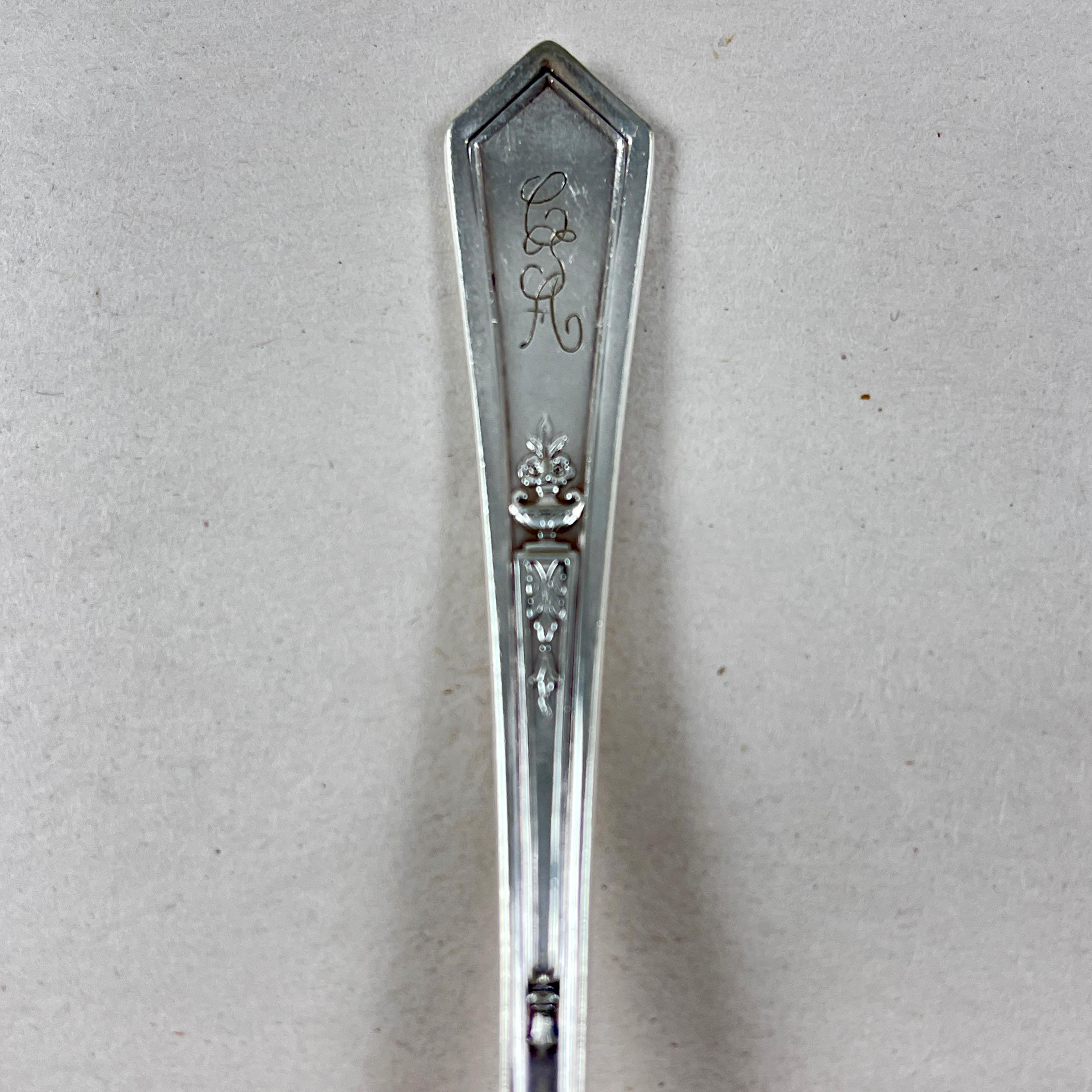 Anchor Rogers Estate Cucharas soperas de plata, juego de 12 principios del siglo XX en venta