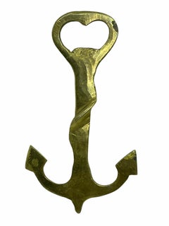 Anchor Vintage Bottle Opener Mid-Century Modern Metal Breweriana Barware