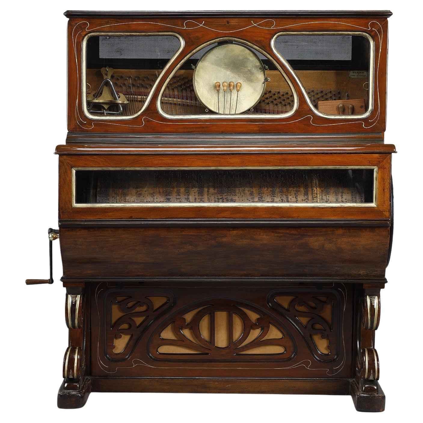 Important self-playing piano "La Victoire" stamped Blanche-Petit & Goffart For Sale