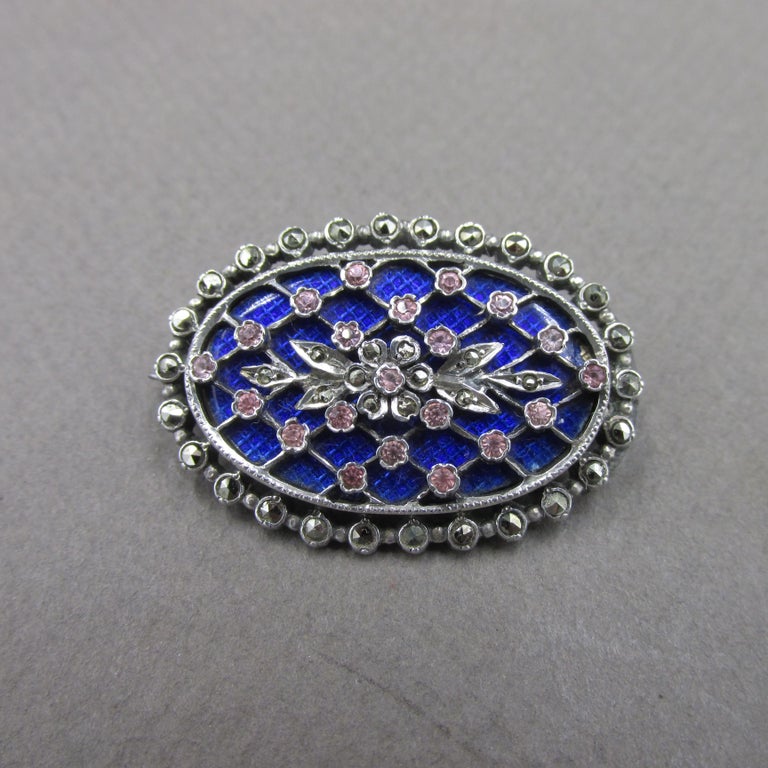 Broche Ancienne En Métal Argenté - Fin XIXe Siècle - Style Victorien - Occasion à Restaurer