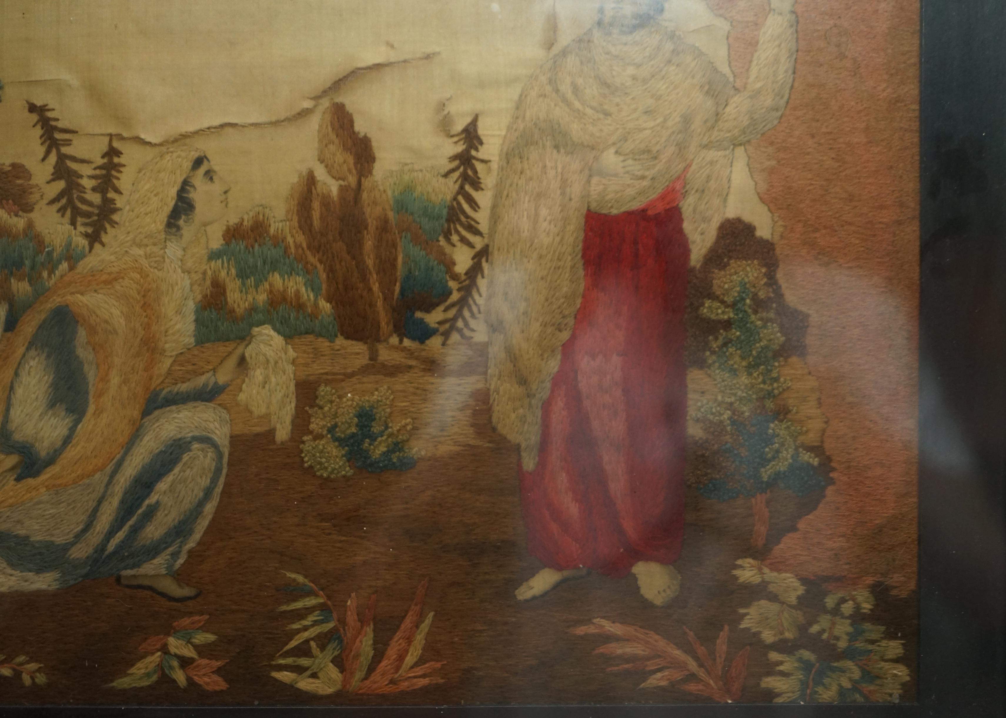 Ancienne tapisserie en soie tissée à la main du 17e au 18e siècle, datant de 300 à 400 ans See One en vente 8