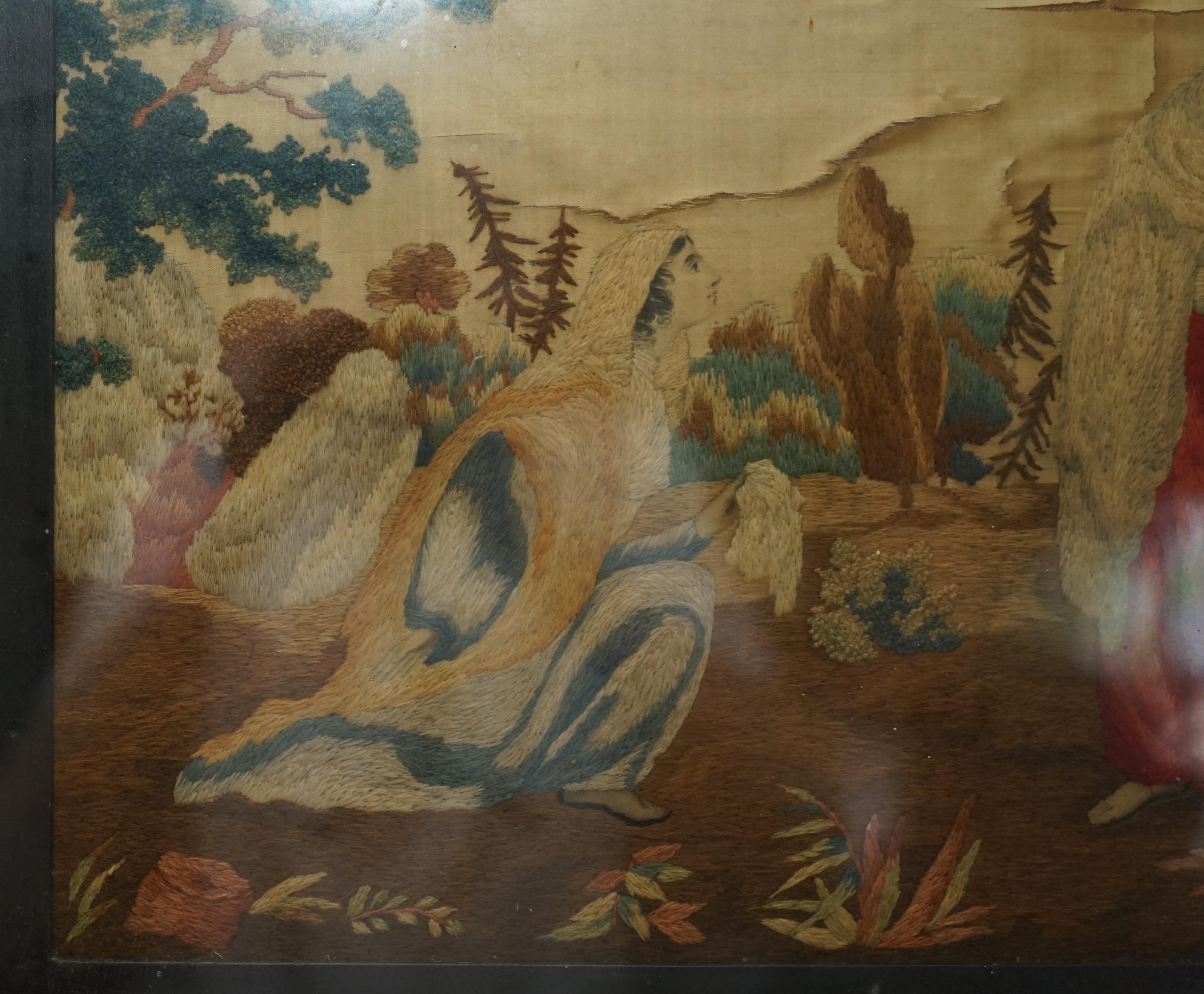 Ancienne tapisserie en soie tissée à la main du 17e au 18e siècle, datant de 300 à 400 ans See One en vente 10