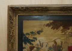 Ancient 17th-18th Century Silk Hand Woven Tapestry, 300-400 Years Old Must See