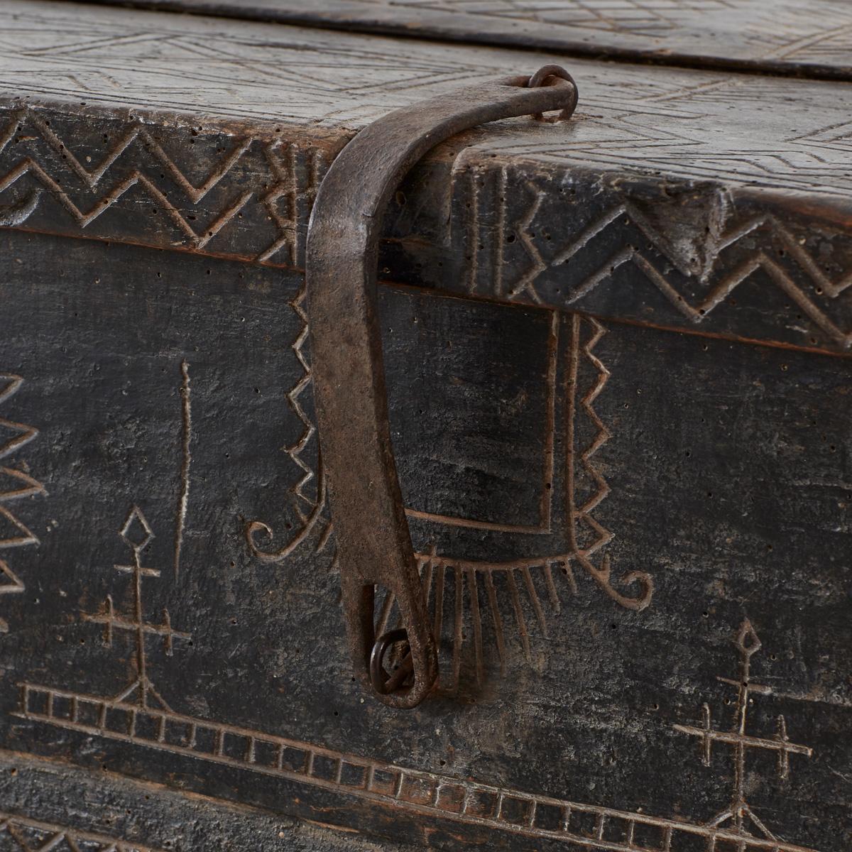 Ancient 18th Century Rustic Shepherd’s Coffer from Transylvania 5