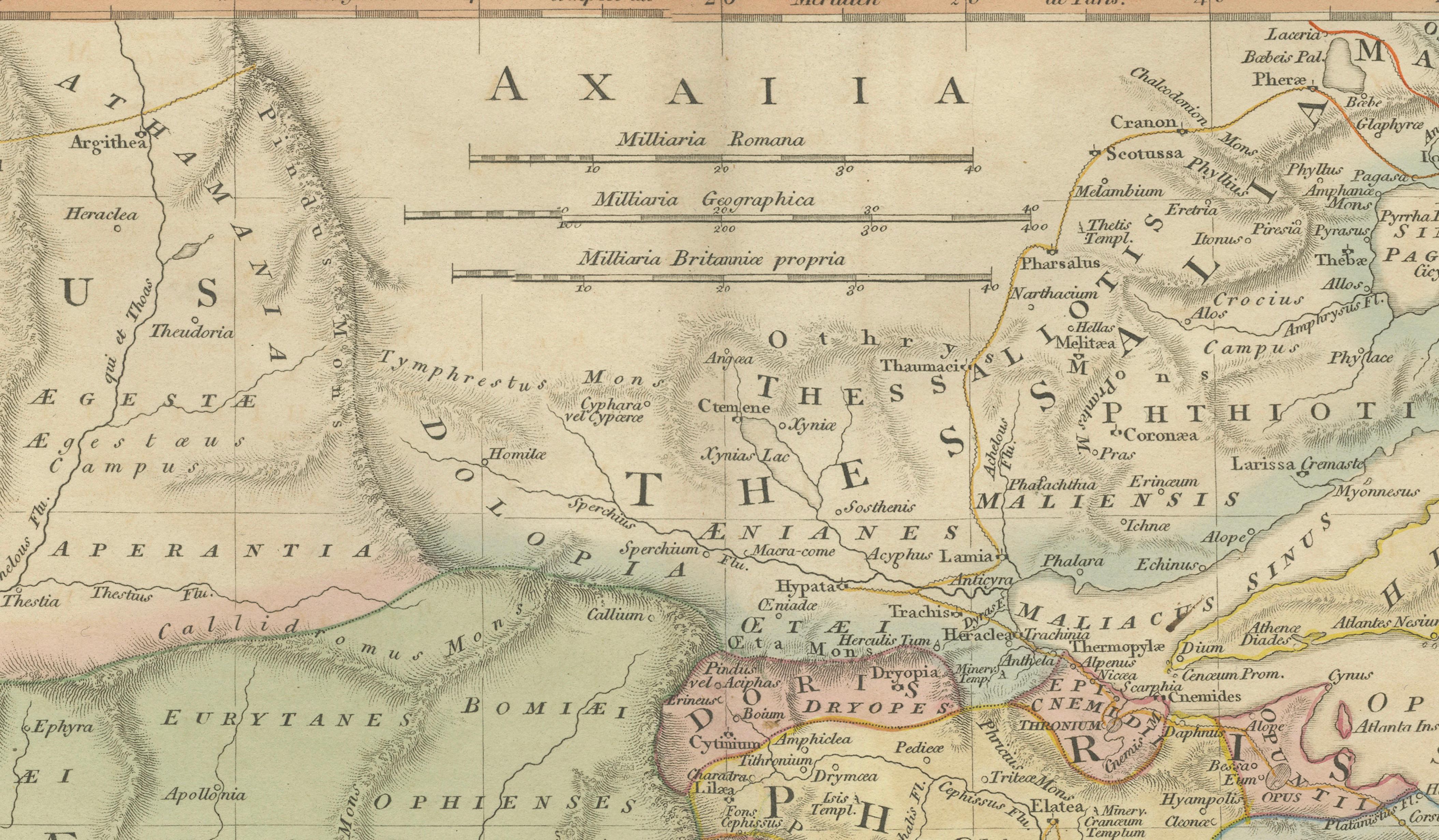 Ancient Achaia Map — Travels of Anacharsis Classical Greece, Wilkinson 1818