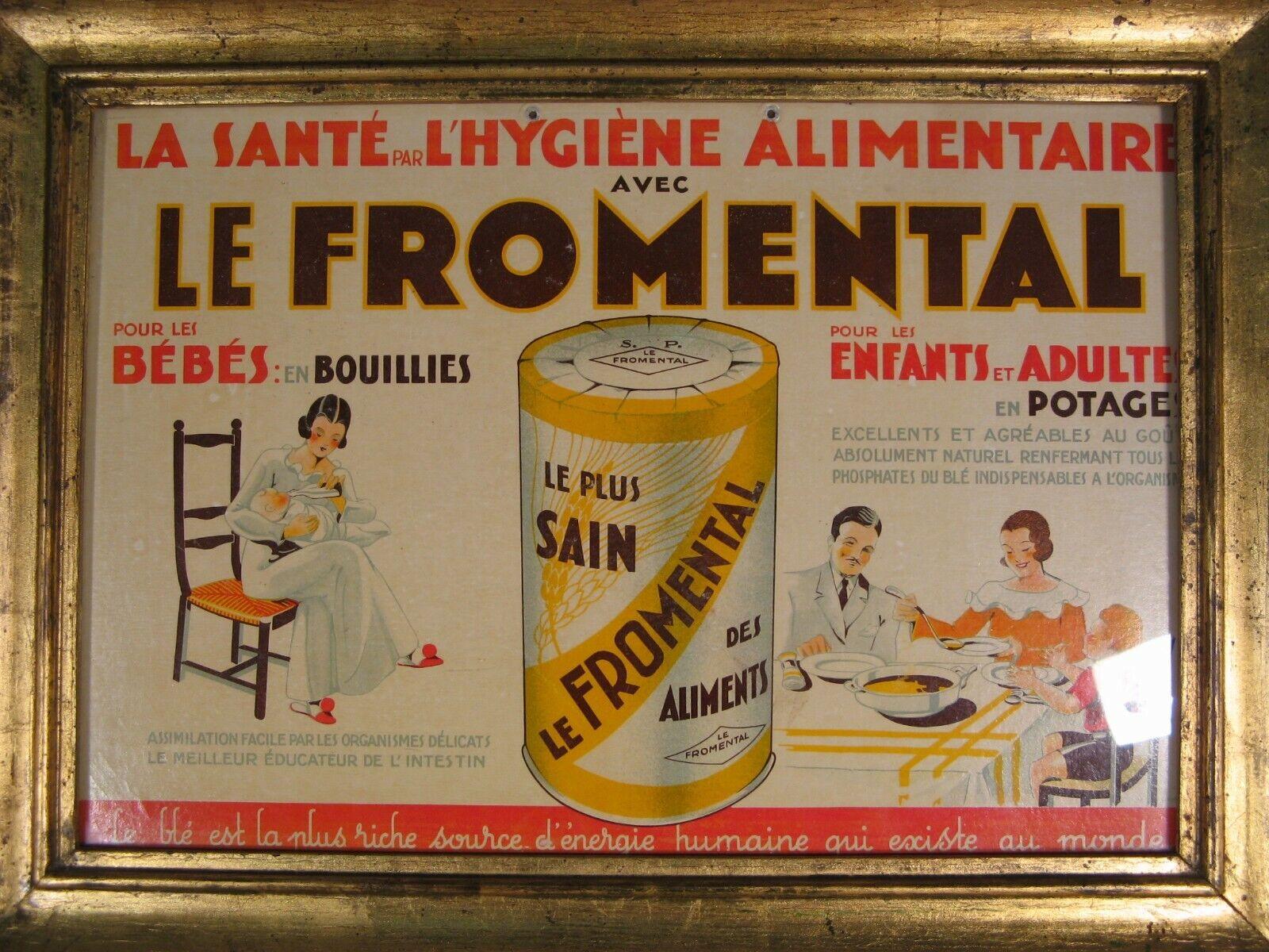 Antike Werbekarte für Le Fromental Bébés Maman Bouillie - 1Y136 (Mitte des 20. Jahrhunderts)