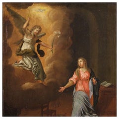 Ancient Annunciation Picture from the 18th Century
