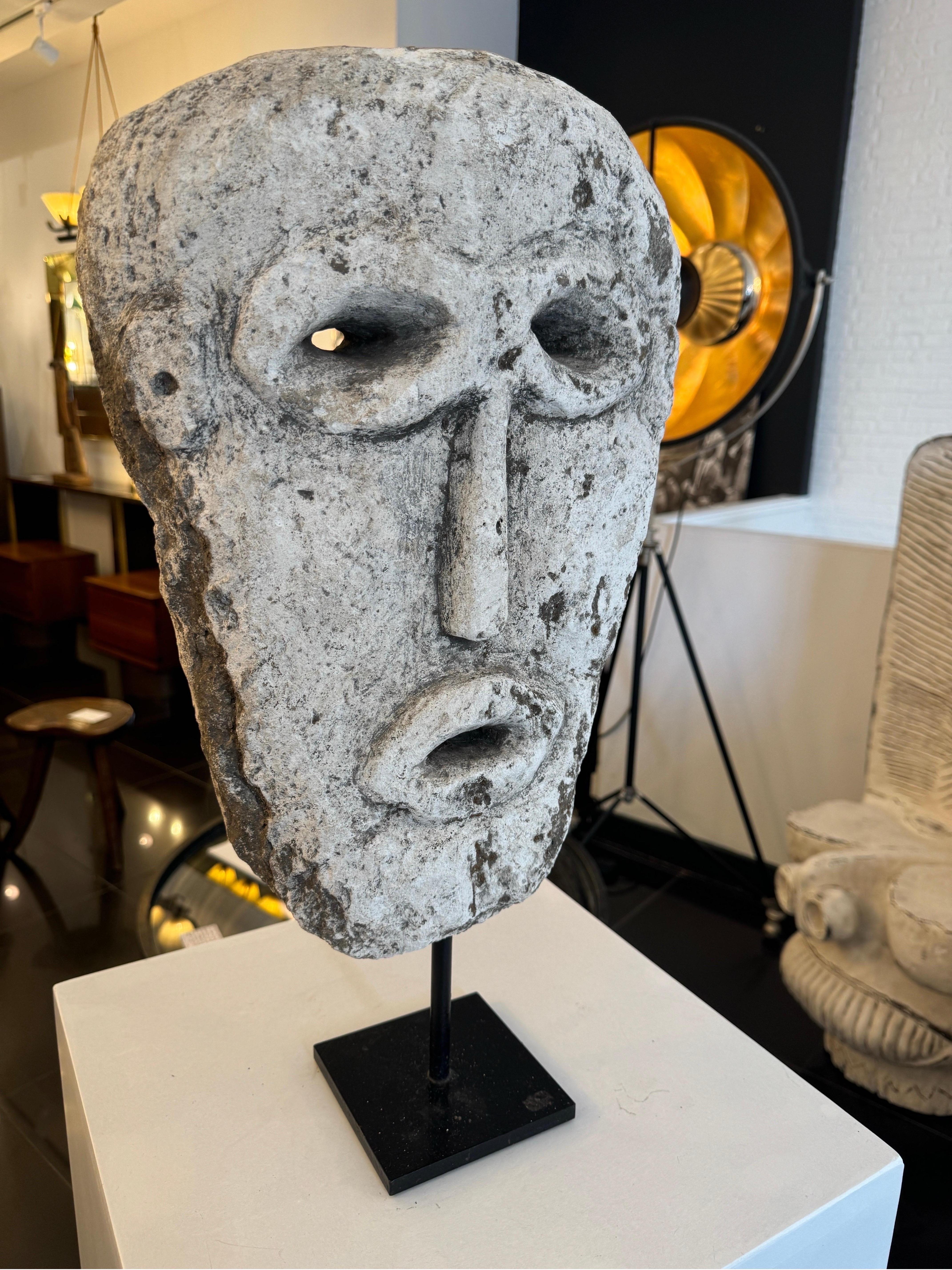 Carved Ancient Anthropomorphic carved stone sculpture For Sale