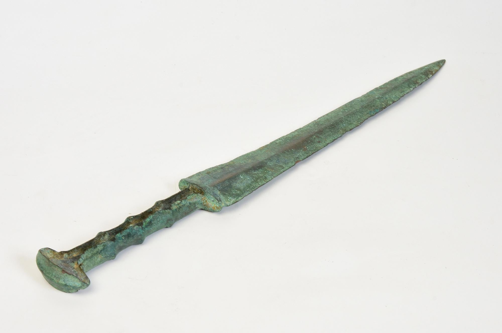 Ancient Antique Luristan Bronze Short Sword / Knife / Early Iron Age Weapon For Sale 5