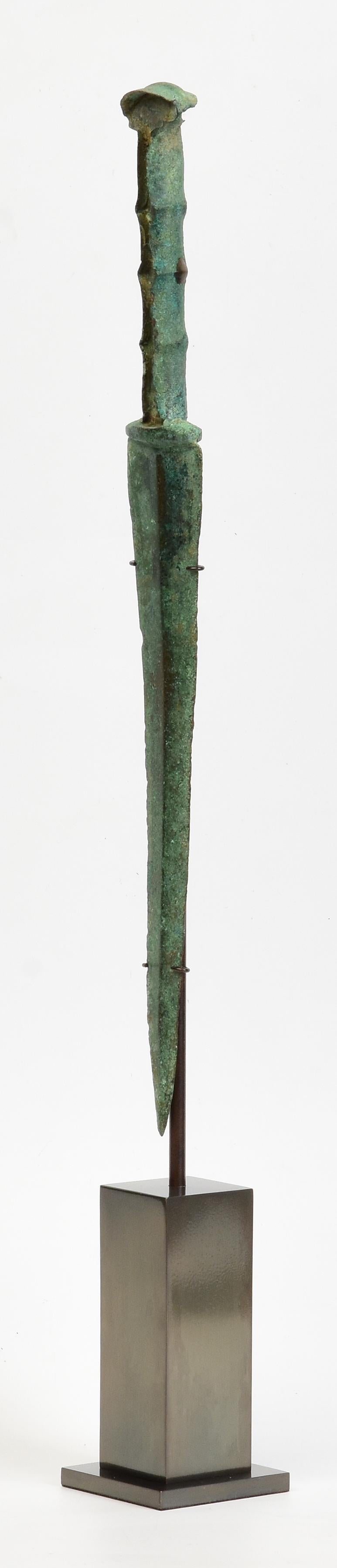Ancient Antique Luristan Bronze Short Sword / Knife / Early Iron Age Weapon For Sale 1