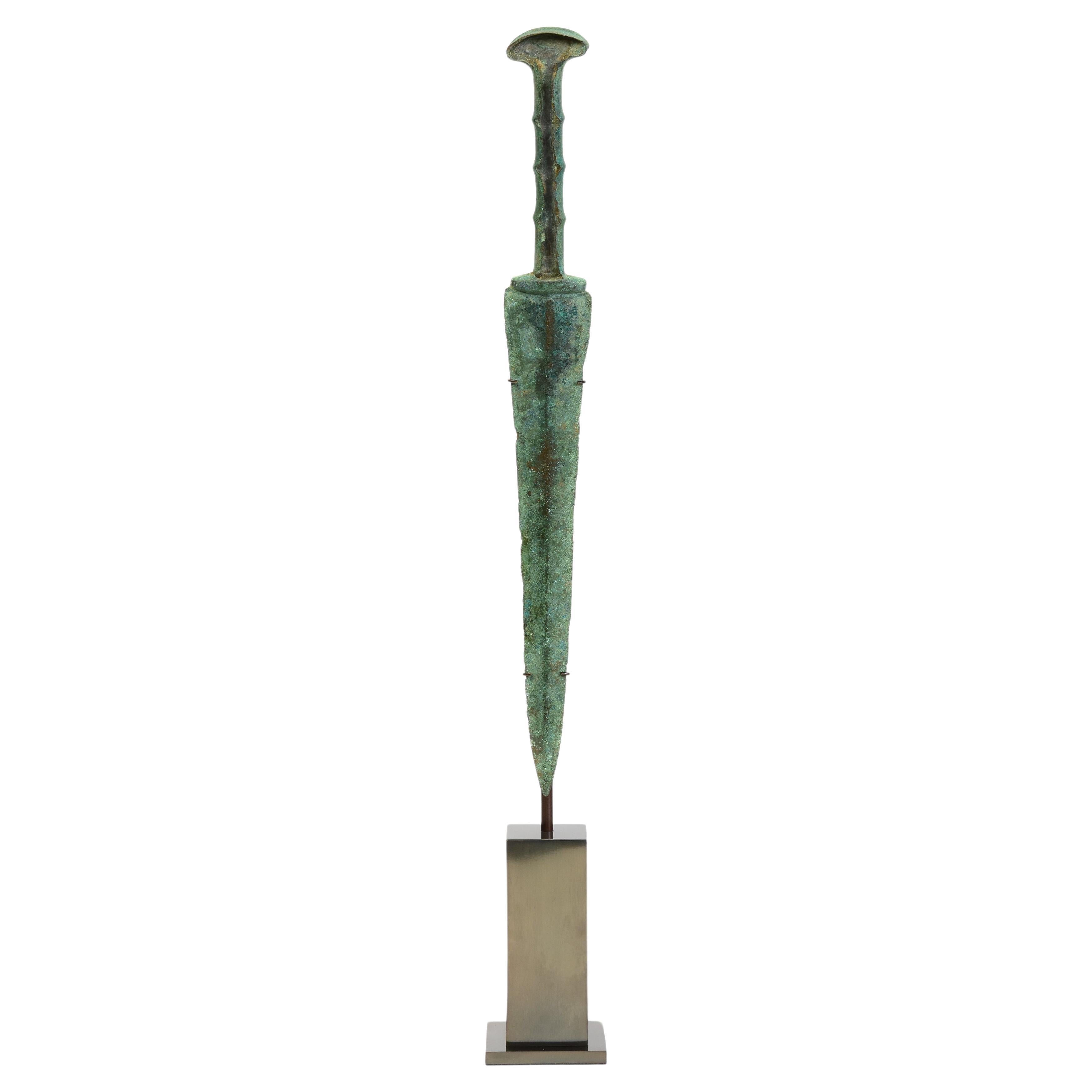Ancienne épée / couteau / tisserand de l'ère du fer ancien Luristan en bronze